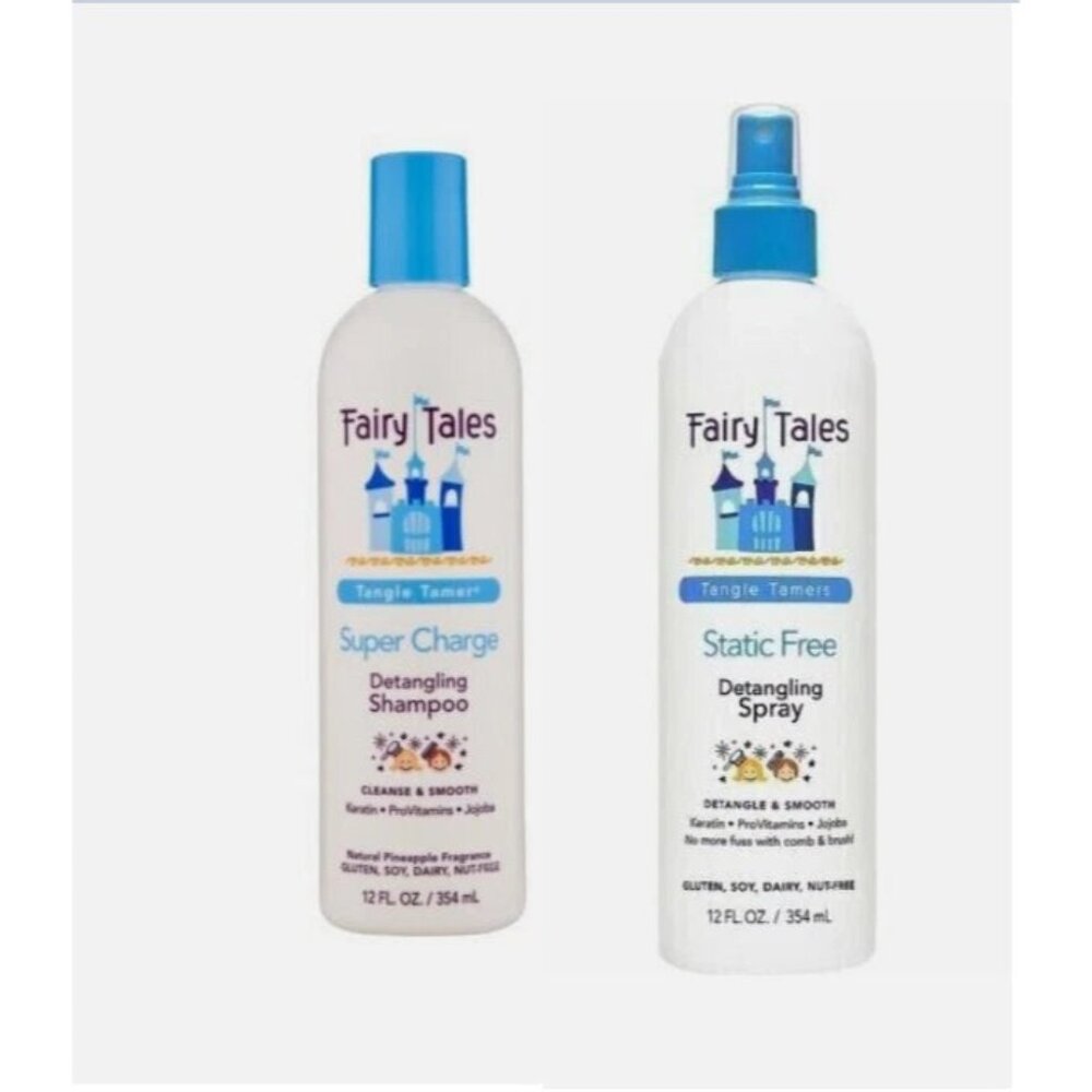 Fairy Tales Super Charge Detangling Shampoo & leave in spray 12 oz 2pc duo